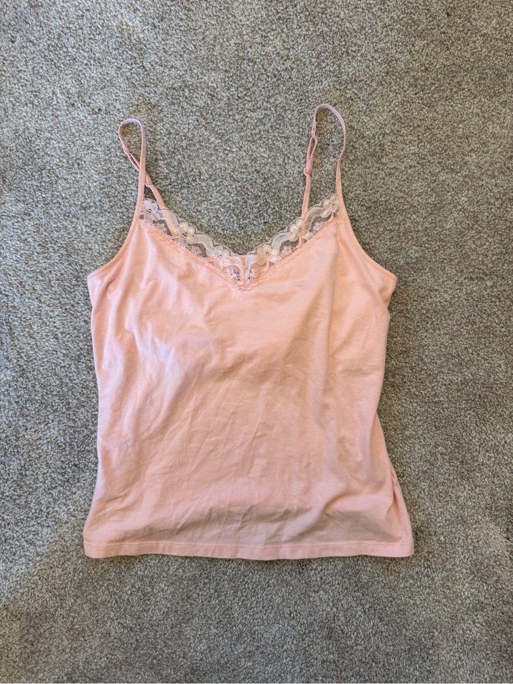 No Boundaries Soft Blush Lace-Trim Camisole
